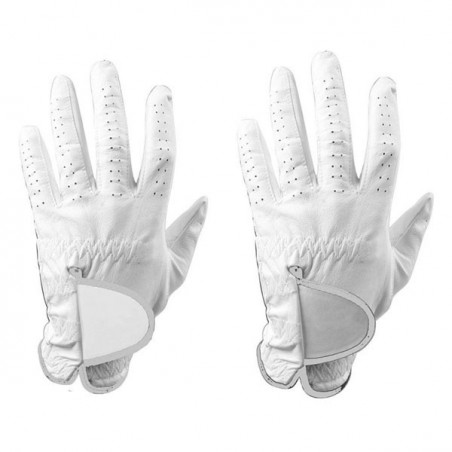 Gants de golf en cuir blanc