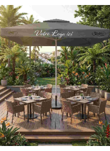 Parasol Tropika 5.5 m 100% personnalisé