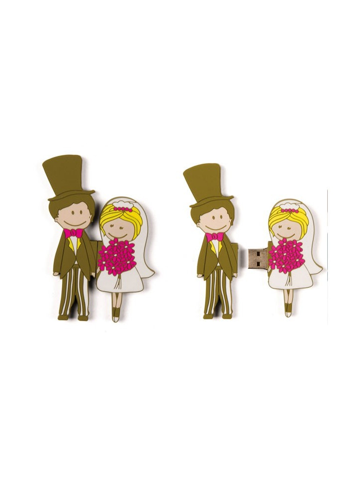 objet publicitaire - promenoch - Clé USB mariage  - Cadeau Mariage Personnalisé