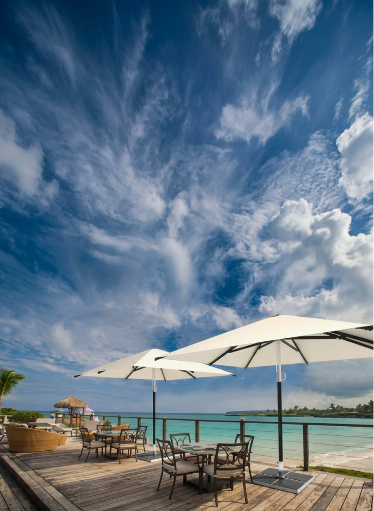 Parasol Atlantic 4 m carré publicitaire