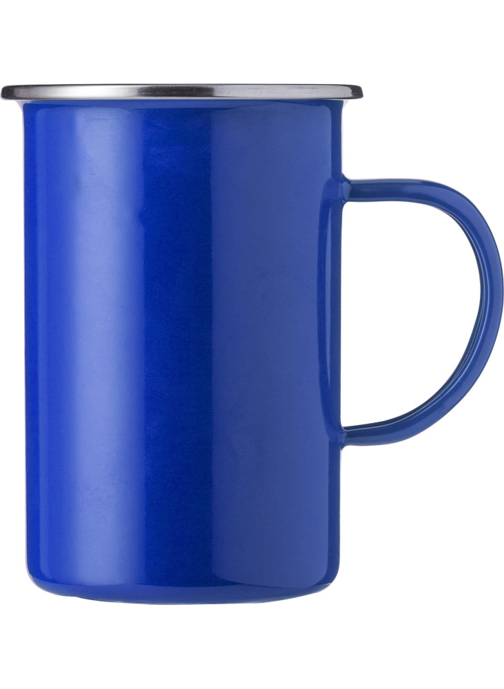 Mug émaillé Ayden | Bord inox | 500 ml