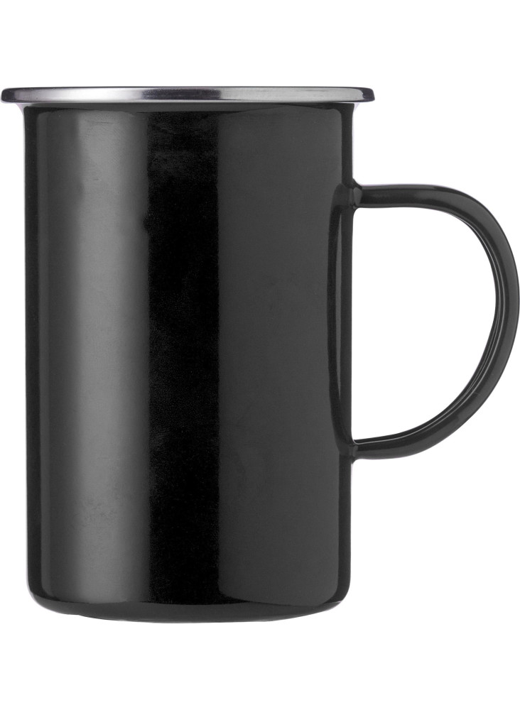 Mug émaillé Ayden | Bord inox | 500 ml