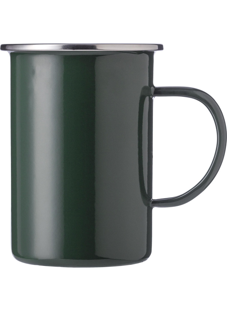 Mug émaillé Ayden | Bord inox | 500 ml