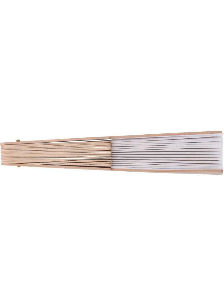 Éventail Rosanne | Tissu | Manche en bois