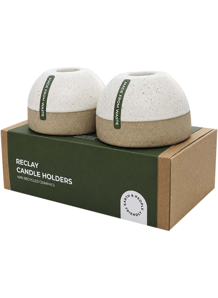 Lot de bougeoirs « ReClay » d'Originalhome