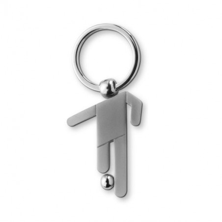 Porte-clés football en métal