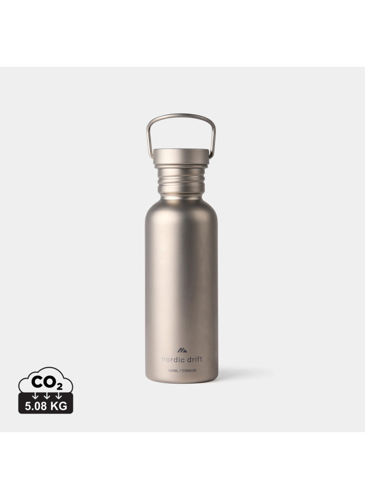 Bouteille d'eau 600ml ultra légère titane Nordic Drift Trail