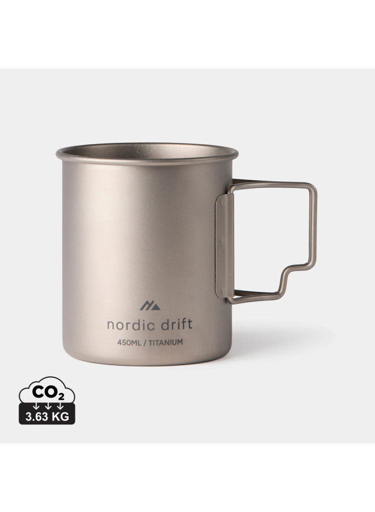 Tasse 450 ml ultra légère en titane Nordic Drift Trail