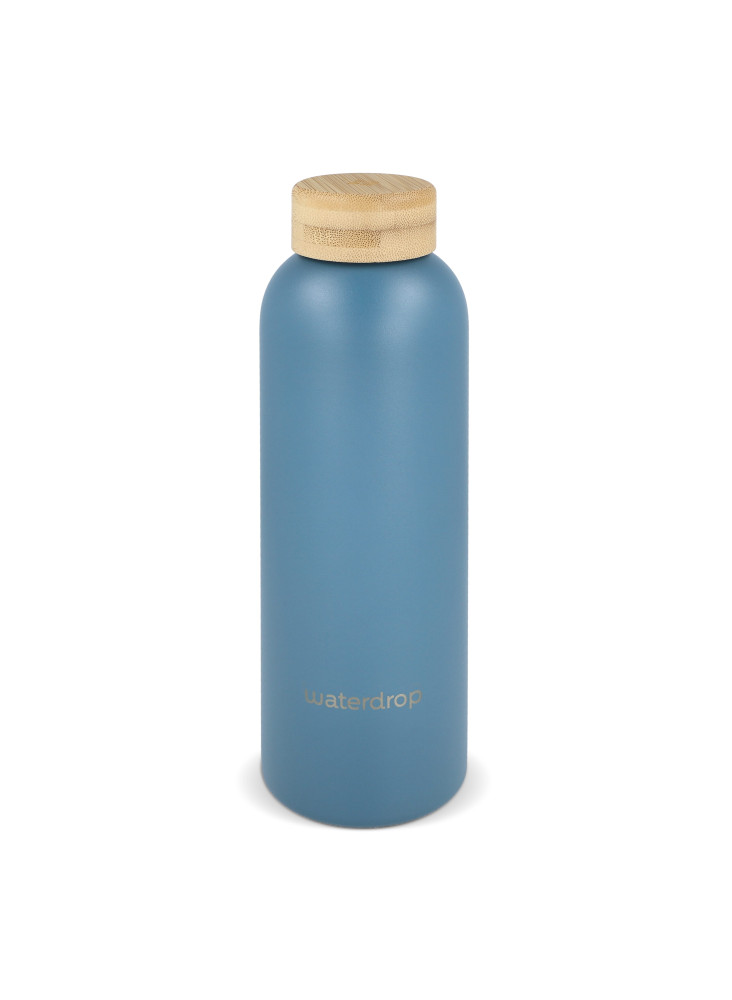 Bouteille en acier inoxydable Waterdrop avec bouchon en bambou 600 ml