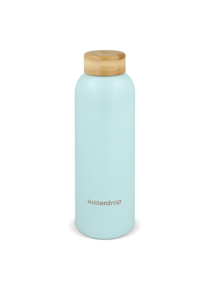 Bouteille en acier inoxydable Waterdrop avec bouchon en bambou 600 ml