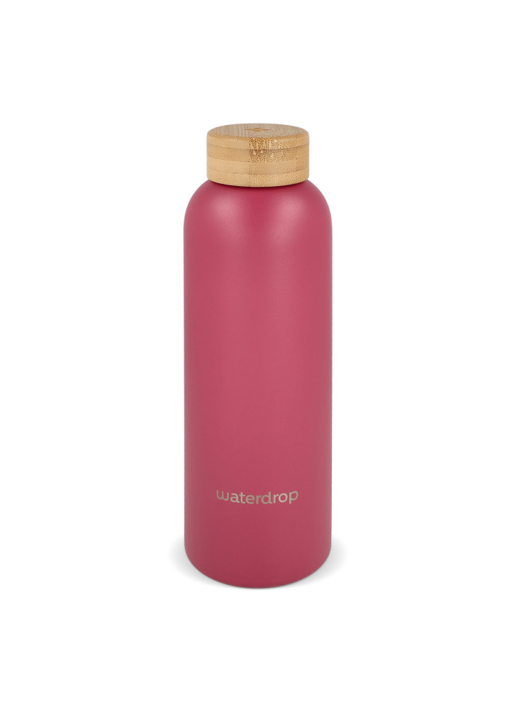 Bouteille en acier inoxydable Waterdrop avec bouchon en bambou 600 ml