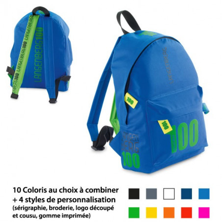 Sac à dos poche extérieure centrale 100 % personnalisé