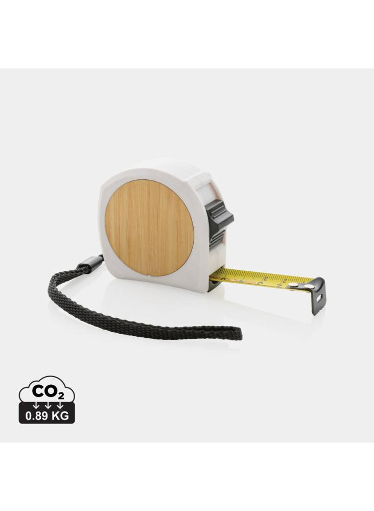 Mètre ruban 5M/19mm en plastique recyclé RCS et bambou