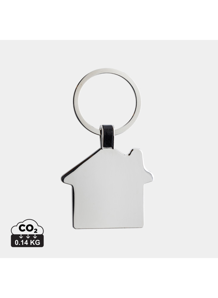 Porte-clés maison en alliage de zinc recyclé RCS