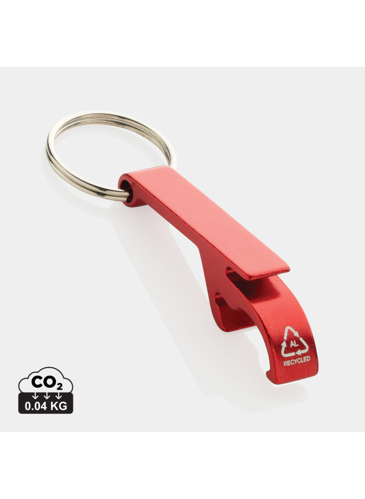 Porte-clés décapsuleur en aluminium recyclé RCS