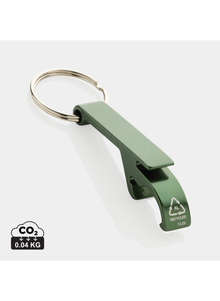 Porte-clés décapsuleur en aluminium recyclé RCS