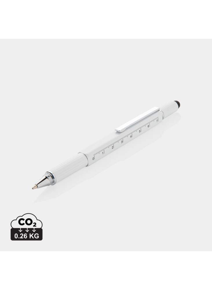 Stylo outil 5 en 1 en aluminium