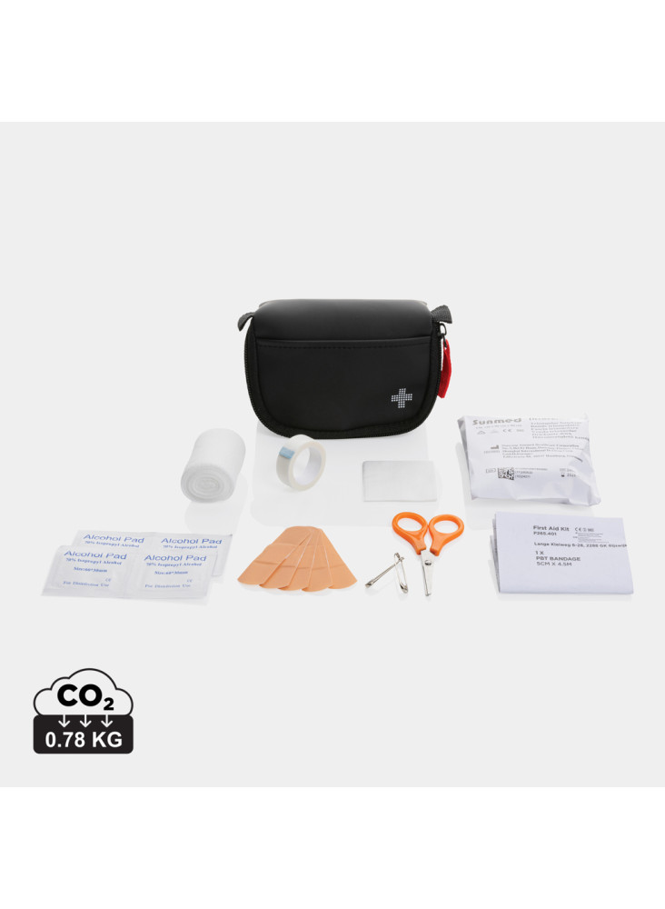 Set premiers secours taille poste en PU nubuck recyclé RCS