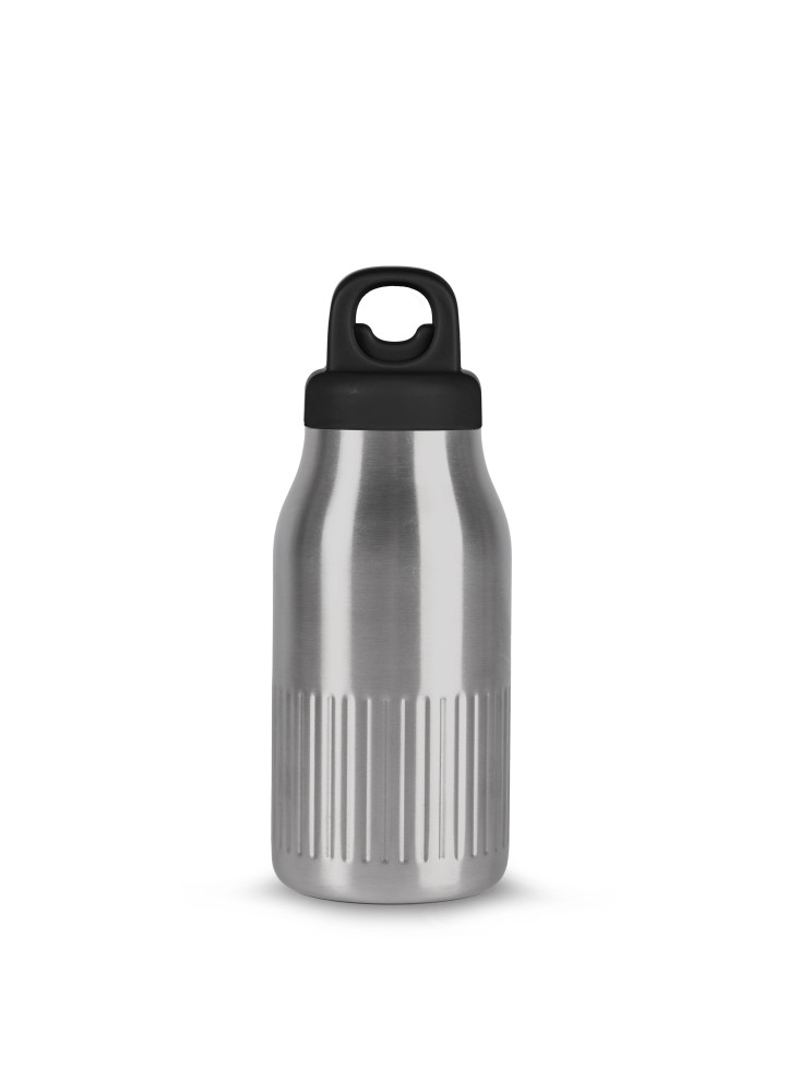 Sagaform Bouteille Truls en acier  avec bouchon à clic pratique (recyclé) 500 ml