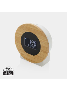 Horloge bureau en bambou et...
