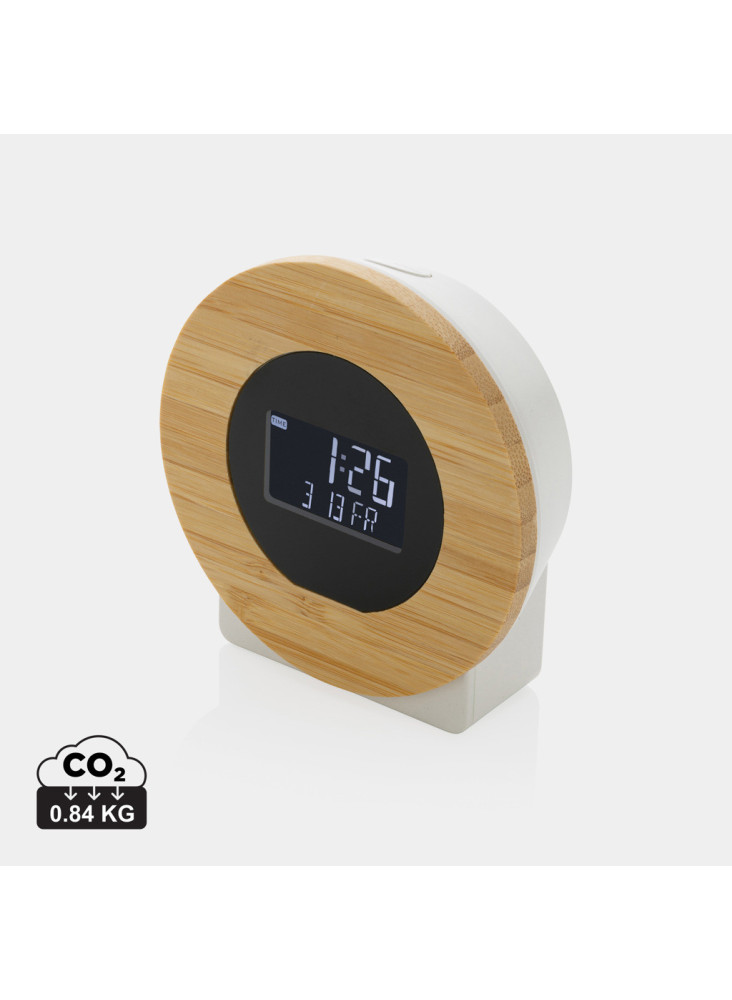 Horloge bureau en bambou et plastique recyclé RCS Utah