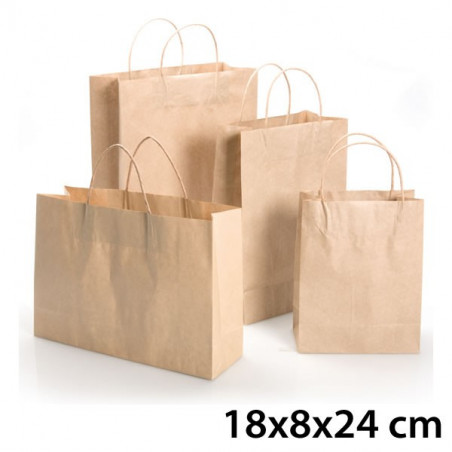 Sac Kraft Brun 18x8x24 cm