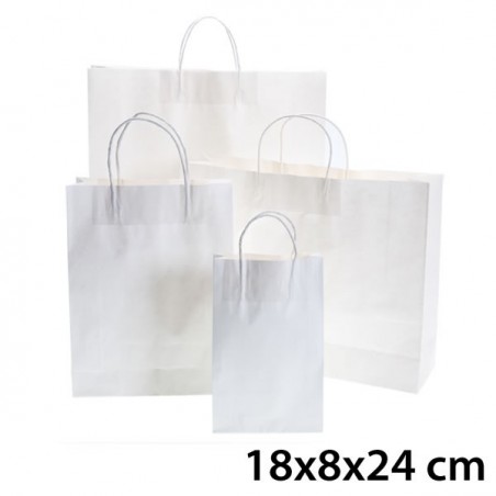 Sac Kraft Blanc 18x8x24 cm