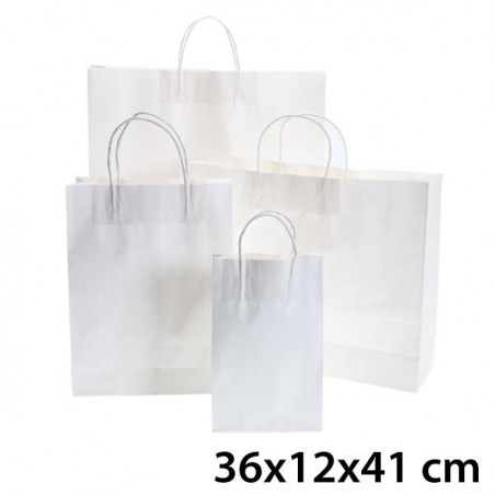 Sac Kraft Blanc 36x12x41 cm