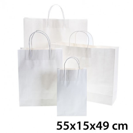 Sac Kraft Blanc 55x15x49 cm