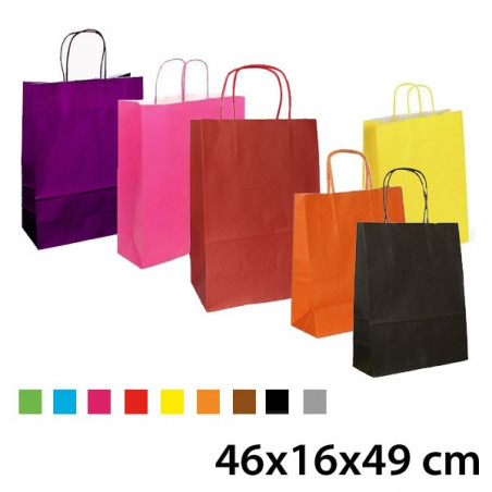 Sac Kraft Couleur 46x16x49 cm publicitaire