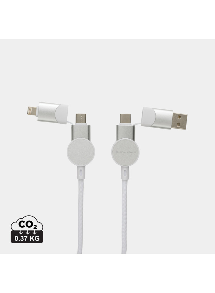 Câble Oakland 6-in-1 à charge 45W en plastique recyclé RCS