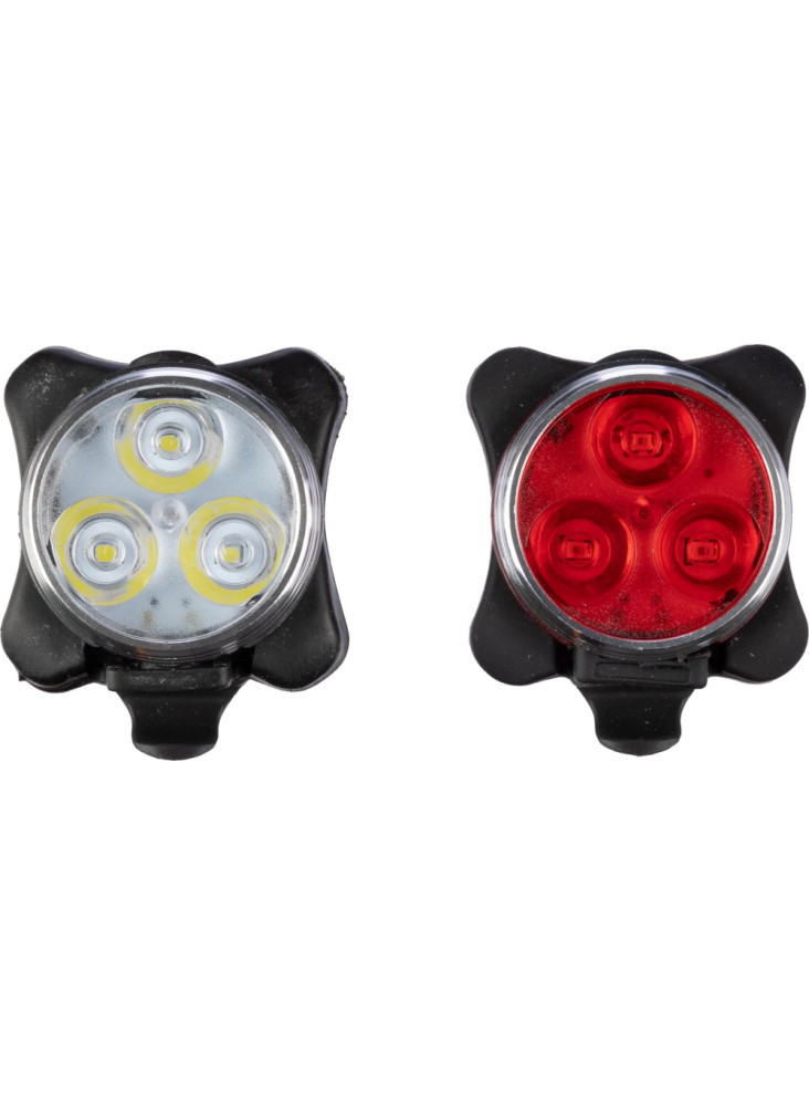 Set de lumières vélo Elisabeth | Plastique et silicone | Rechargeable | 4 modes