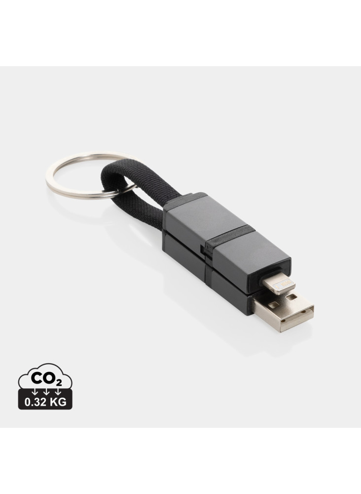 Câble de charge rapide 4 en 1 60W en aluminium recyclé Terra