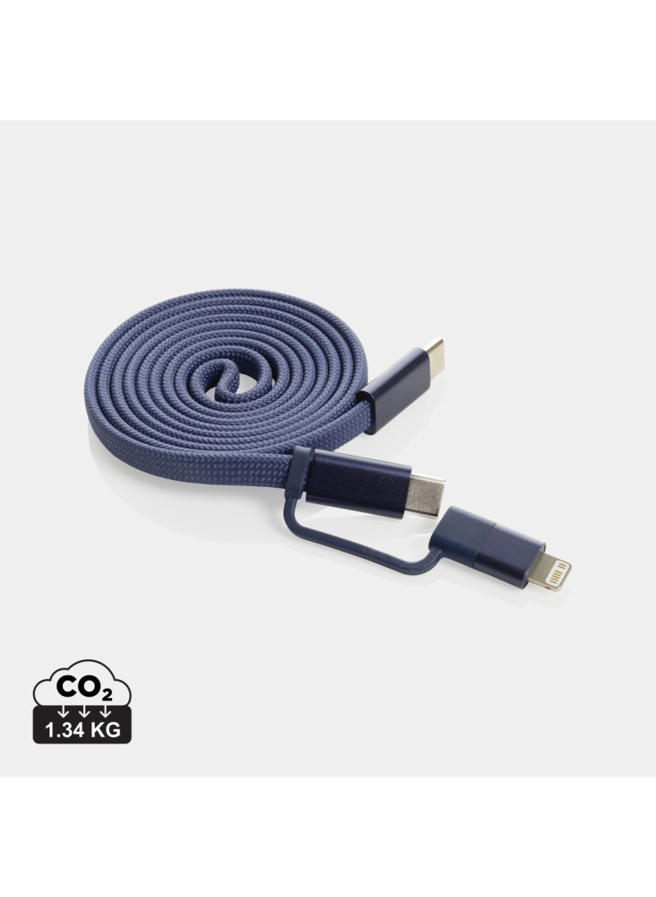 Câble magnétique 60W 2 en 1 Arc en PET RCS