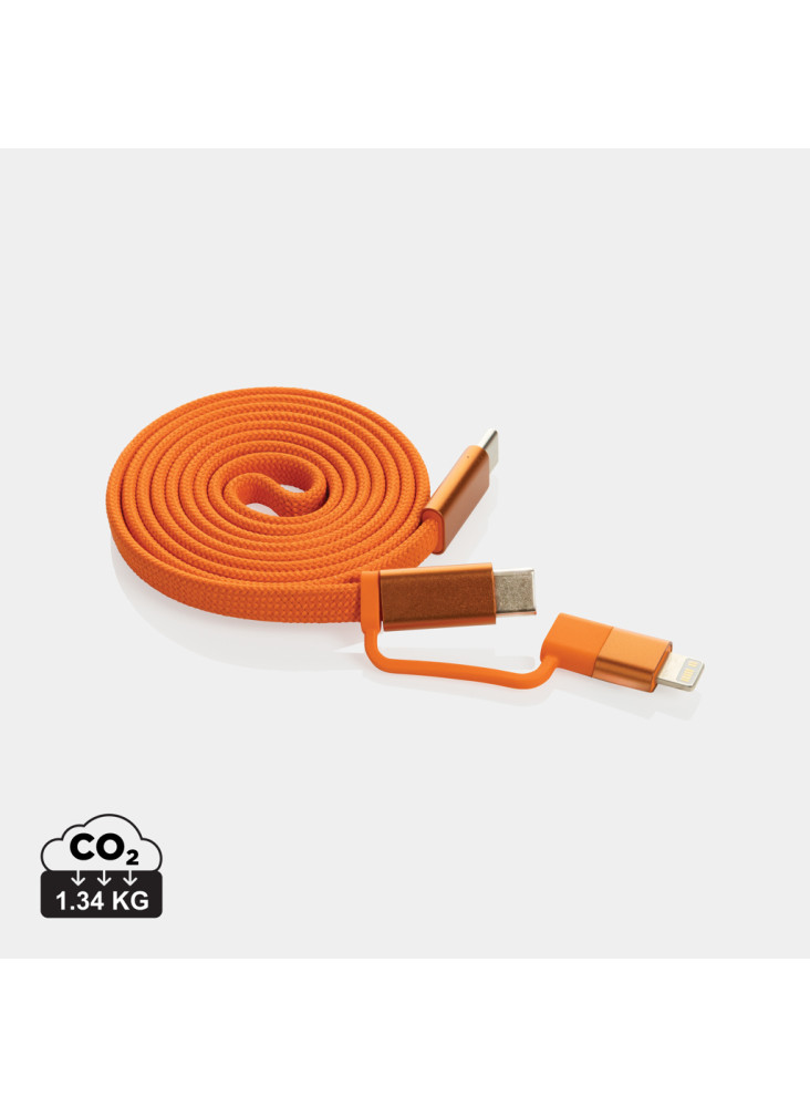 Câble magnétique 60W 2 en 1 Arc en PET RCS