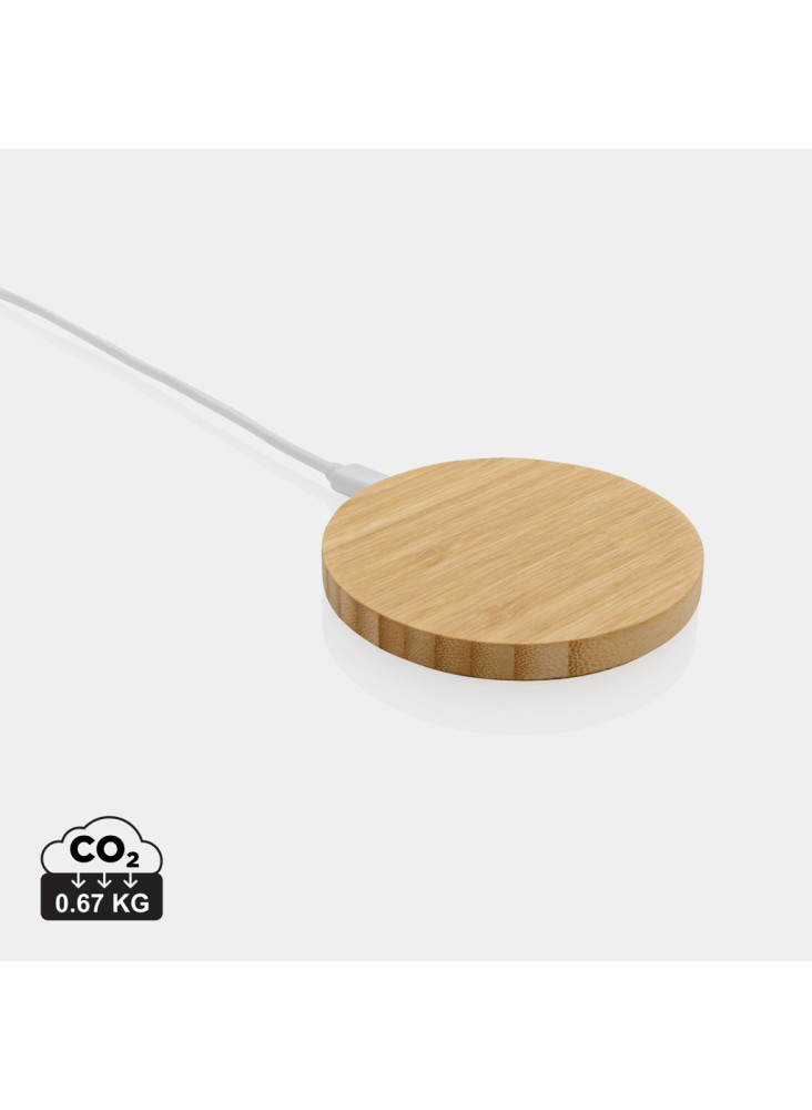 Chargeur sans fil 15W en bambou