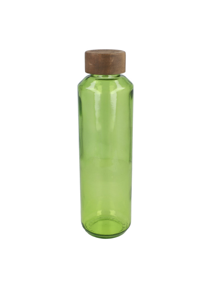 Bouteille d'eau en verre recyclé InSideOut ReuuZ avec bouchon en bois 650 ml