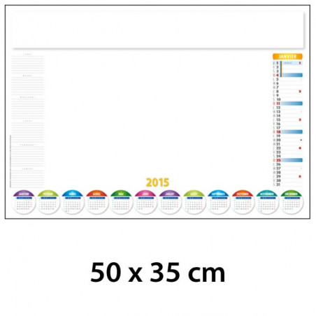 Sous-main publicitaire Calendrier 50 x 35 cm