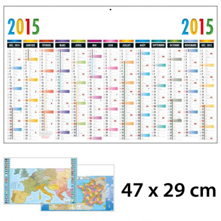 Calendrier Publicitaire 13 Mois / 1 Face