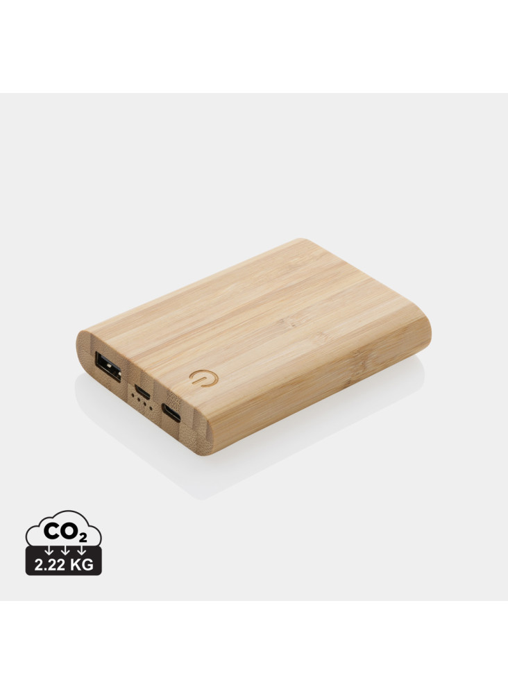 Batterie de secours 5000 mAh en bambou