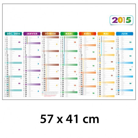 Calendrier Bancaire 57 x 41 cm