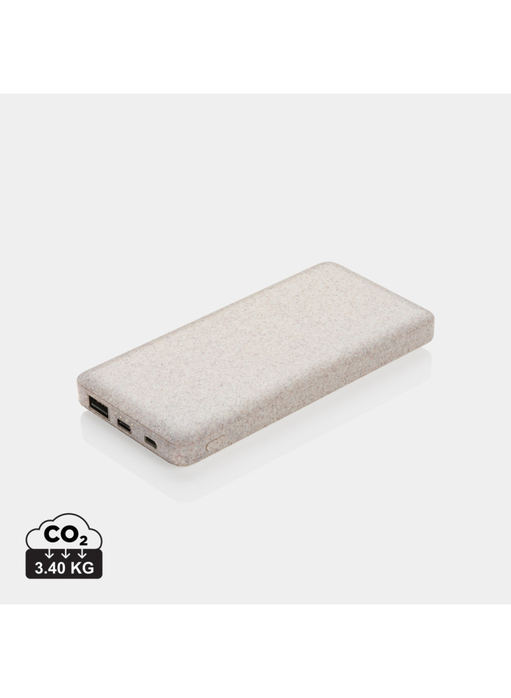 Powerbank en fibre de paille de blé 10.000 mAh