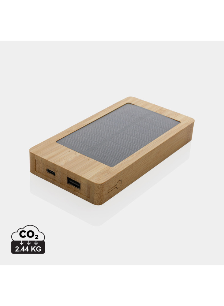 Batterie de secours solaire 10.000mAh en bambou Sunwick
