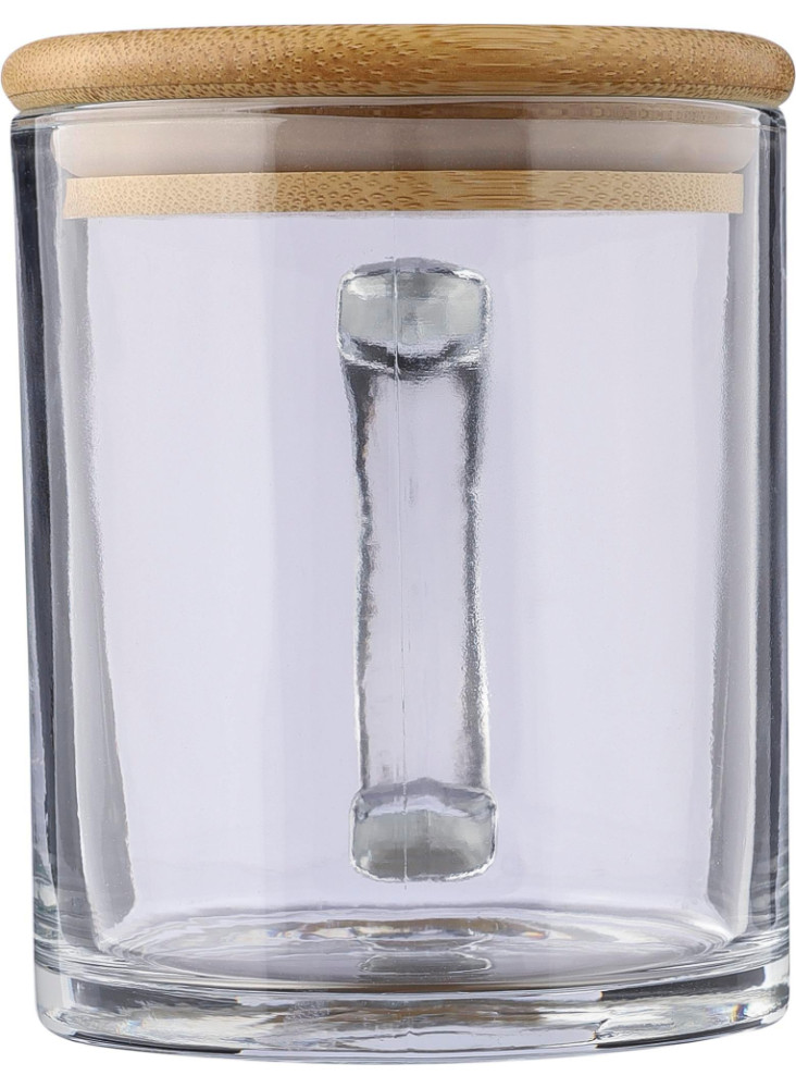 Mug Ashley | Verre | Couvercle bambou | 300 ml