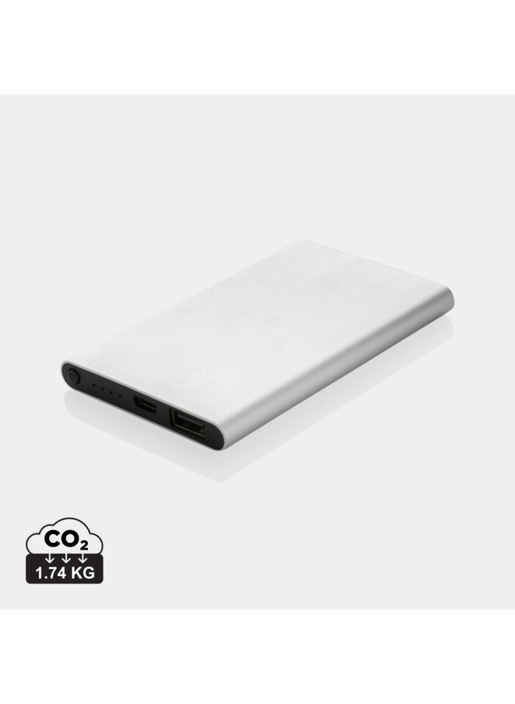 Powerbank 4000mAh en plastique recyclé/aluminium RCS