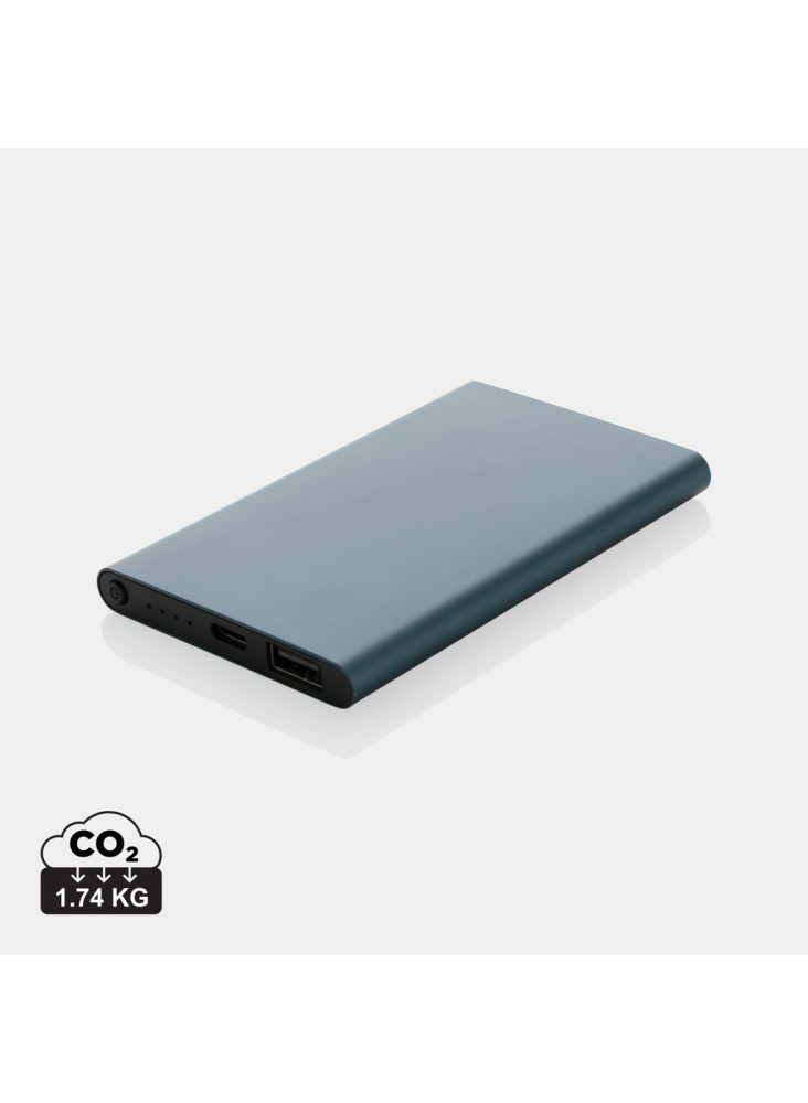 Powerbank 4000mAh en plastique recyclé/aluminium RCS