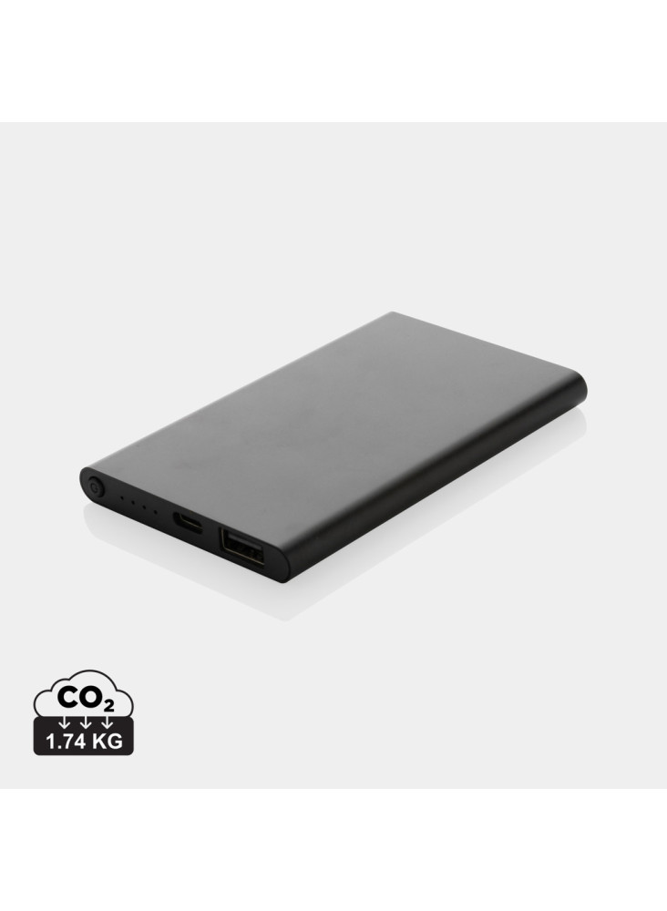 Powerbank 4000mAh en plastique recyclé/aluminium RCS