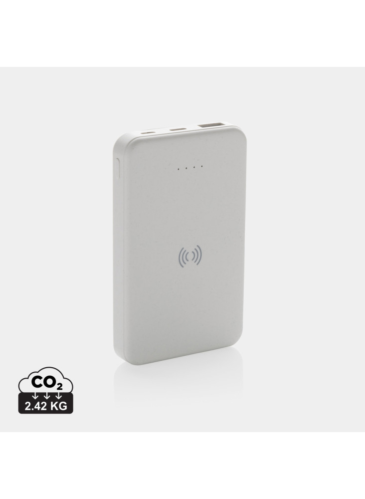 Powerbank 5000mAh avec induction 5W en plastique recyclé RCS