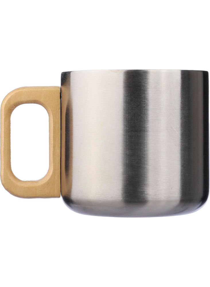 Mug Dwight | Inox | Manche en bois | 400 ml