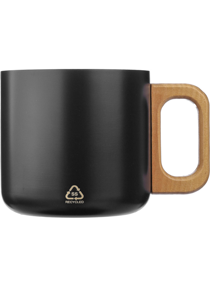 Mug Dwight | Inox | Manche en bois | 400 ml
